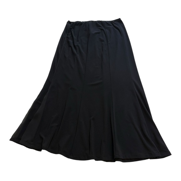 Joseph Ribkoff Vintage Long Black Flare Skirt - Size 10 - Picture 4 of 12